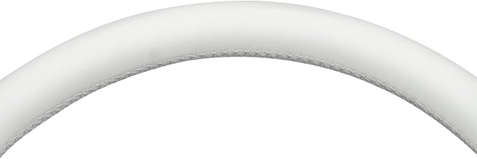 MEWANT Hand-Stitched Steering Wheel Cover for Chevy Silverado 1500 2003-2006 Trailblazer Black White Faux Leather Wrap