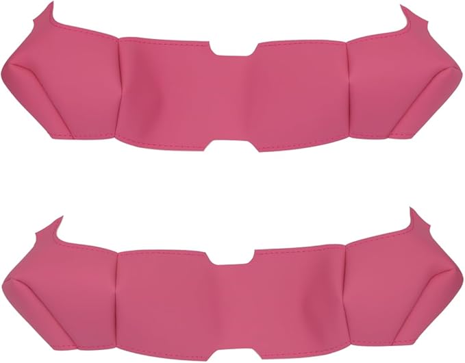 MEWANT Hand Stitched Pink Leather Tesla Model S Yoke Steering Wheel Cover Wrap for Tesla Model S 2021-2023 / Model X 2021-2023 Tesla Yoke Steering Wheel Accessories