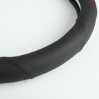 Car Steering Wheel Cover, Leather Steering Wheel Cover Brown Universal 14.5-15 Inch Microfiber Leather Anti-Slip Breathable A