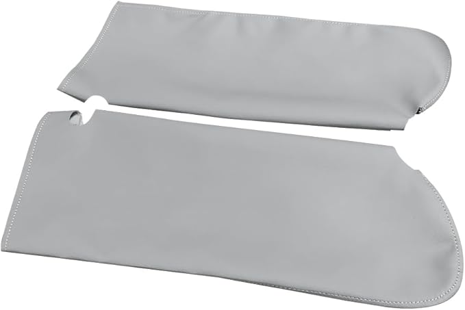 Sun Visor Replacement Cover Skin, Pair Gray Leather Sun Visor Covers Compatible with Chevy Tahoe Suburban/with GMC Yukon 1995-1999