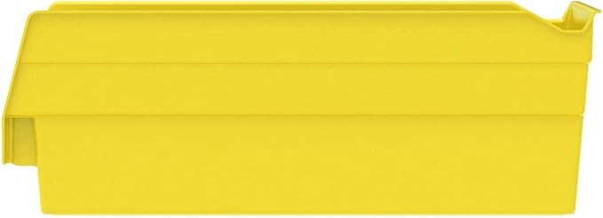 Akro-Mils 30120 Plastic Shelf Bins, Heavy Duty Storage Bins for Garage, Closet, and Drawer Organization, 12" x 4" x 4", Yello