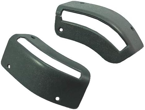 Blue Oval Industries 1985-1989 Mustang Convertible Front Seat Belt Bezels Smoke Grey Pair LH RH