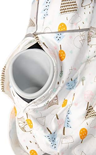 Niko Easy-Wash Children's Car Seat Cover & Liner - 100% Cotton Jersey - Owl Cream/Multi - Fits Most Toddler Car Seats - Unive