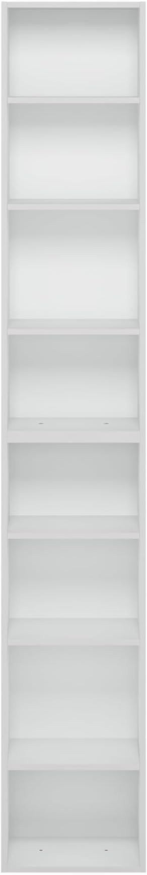 Furinno PASIR Book Shelf, 8-Tier Bookshelf, Bookcase with Open Shelf, 9.3 x 11.8 x 70.9, for Living Room, Bedroom, Home Offic