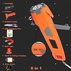 LUXON Car Emergency Escape Tool 8-in-1,Car Safety Tool:Window Breaker,Seat Belt Cutter,LED Flashlight,USB Charger,SOS