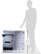 Wall Control 30-WGL-200GVB Galvanized Steel Pegboard Tool Organizer, Galv/Black