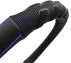 Flying Banner car Steering Wheel Cover Faux Leather Massage Universal fit 3D Honeycomb Hole Anti-Slip Sporty 15 Inches (Blue 