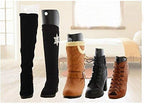 UPSTORE 2Pairs Black Plastic Thicken Long Automatic Stand Support Shaper Shoe Trees Tall Short Boot Shaper Inserts Pads Knee 