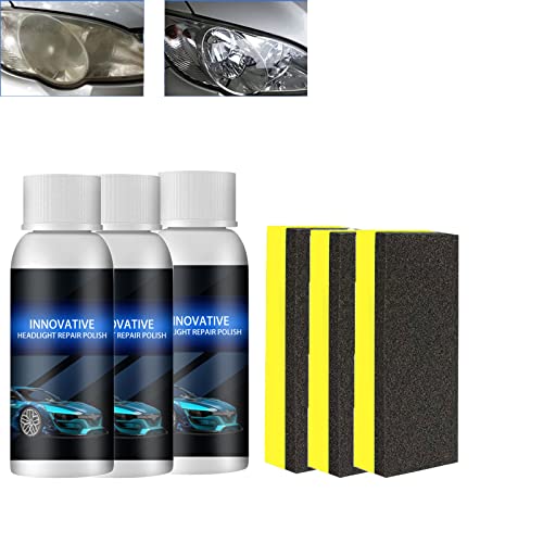 Innovative Headlight Repair Polish, Car Headlight Repair Fluid, Car Headlight Cleaner (50 ml,5 pcs) (3 PCS, 30 ML)