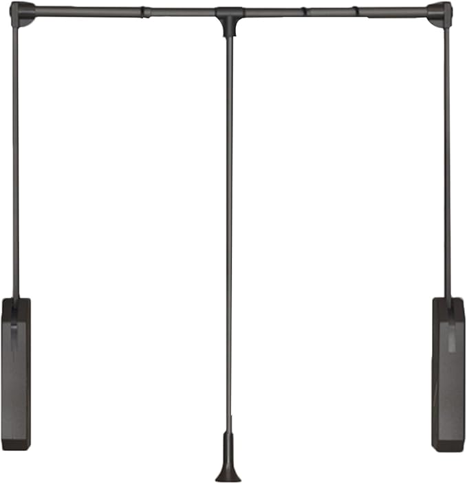 Pull Down Clothes Rail,Extendable Wardrobe Rod,Adjustable Lift with Return,for Wardrobe and Closet Clothing Storage,Space Sav