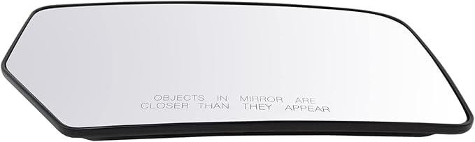 TRQ Passenger Side Mirror Glass with Backing Plate Convex Clear Compatible with 2007-2014 Ford Expedition FO1325110