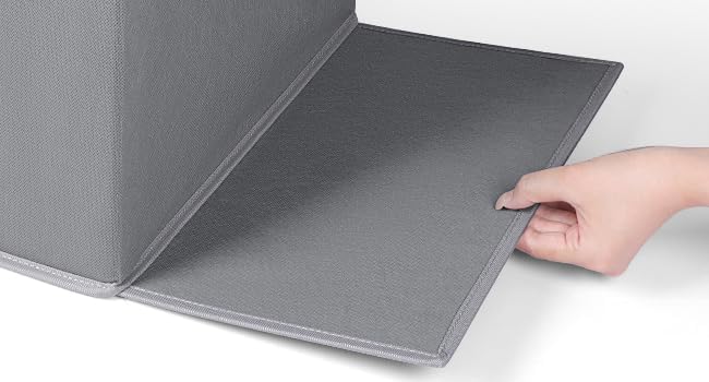 Zilink Upgraded Sweater Storage for Closet with Lids and Support Boards Large Sweater Organizer for Closet with 5 Grids Divid