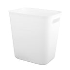 UUJOLY Plastic Small Trash Can Wastebasket, Garbage Container Basket for Bathrooms, Laundry Room, Kitchens, Offices, Kids Rooms, Dorms, 3.5 Gallon, White