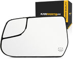 For Chevy Equinox 2010 11 12 13 14 15 16 2017 Mirror Glass Driver Side | Heated | w/Backing Plate and Blind Spot Glass | Flat Glass Type | Replacement For 20873491