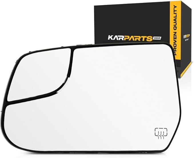 For Chevy Equinox 2010 11 12 13 14 15 16 2017 Mirror Glass Driver Side | Heated | w/Backing Plate and Blind Spot Glass | Flat Glass Type | Replacement For 20873491
