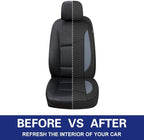 CAROMOP Neoprene Car Seat Cover 2 Front Seats, Waterproof Seat Covers for Cars, Universal Fit for Most Car Interior Covers-Se
