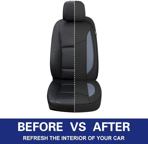 CAROMOP Neoprene Car Seat Cover 2 Front Seats, Waterproof Seat Covers for Cars, Universal Fit for Most Car Interior Covers-Se