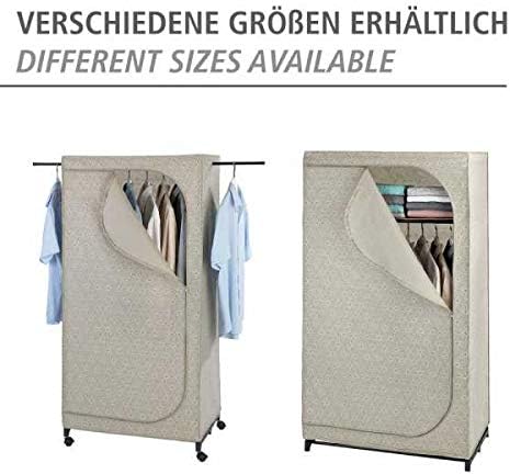 Wenko Balance Wardrobe with Wheels - Mobile Wardrobe Folding, Taupe, Kleiderschrank