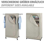 Wenko Balance Wardrobe with Wheels - Mobile Wardrobe Folding, Taupe, Kleiderschrank