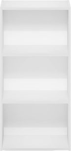 Furinno Luder 3-Tier Open Shelf Bookcase, White