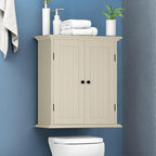 ChooChoo Bathroom Wall Cabinet, Over The Toilet Space Saver Storage Cabinet, Medicine Cabinet with 2 Door and Adjustable Shel