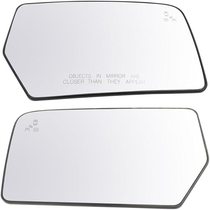 Side Mirror Glass Heated Blind Spot Detect Left Right Kit Pair Backing Plate 2pcs for Ford for Lincoln for Navigator 2015-201