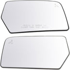 Side Mirror Glass Heated Blind Spot Detect Left Right Kit Pair Backing Plate 2pcs for Ford for Lincoln for Navigator 2015-201