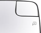 TRQ Passenger Side Heated Spotter Mirror Glass with Backing Plate Compatible with 2012-2017 Ford Expedition, 2012-2014 Lincol