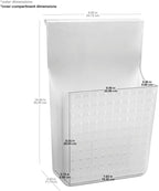 madesmart Over-Door Organizer, Storage for Aluminum Foil, Parchment Paper & Kitchen Wraps, Dual Divided Bins with Soft-Grip O