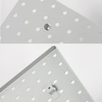 Pegboard Smith 16x16 inch Wall Organizer Pegboard Panels, Gray Metal Pegboard for Tool Storage, Workbench Tools Organization 