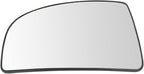 TRQ Passenger Side Lower Mirror Glass Snap On with Backing Plate Compatible with 2015-2019 Ford Transit-150, Transit-250, Tra