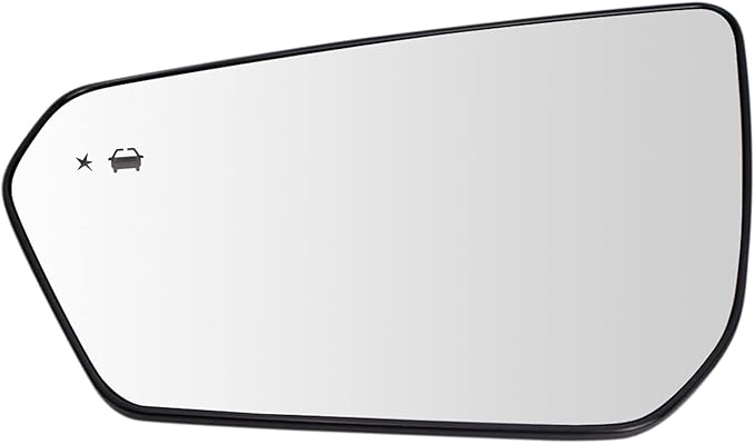 TRQ Driver Side Mirror Glass Heated Blind Spot Detection Compatible with 2018-2021 Chevrolet Equinox GMC Terrain GM1324207