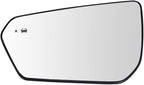 TRQ Driver Side Mirror Glass Heated Blind Spot Detection Compatible with 2018-2021 Chevrolet Equinox GMC Terrain GM1324207