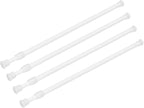 4 Pack Tension Curtain Rod 28-48 Inch, Small Short Adjustable Extendable Spring Loaded Rods for Windows Cabinet Blinds Closet