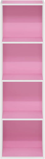 Furinno PASIR Book Shelf, 4-Tier Modern Bookshelf, Open Shelves Bookcase 9 x 12 x 42, Easy Assembly, for Living Room, Bedroom