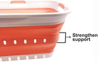 SAMMART 42L (11 gallon) Collapsible Plastic Laundry Basket - Foldable Pop Up Storage Container/Organizer - Space Saving Hampe