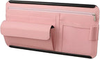JEYODA Car Sun Visor Organizer Auto Car Visor Pocket and Interior Accessories Car Storage Organizer with Multi-Pocket Net Zippers (Style 2-Pink) 1942