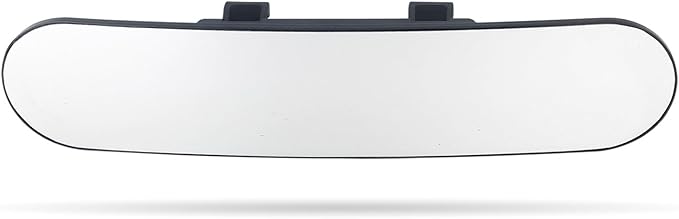 Rear View Mirror for Car,11.8" Convex Panoramic Wide Angel View Mirrors Extender,Rounded Corner Design,Universal Clip on Interior Rearview Mirror for Truck Car and SUV (White)
