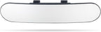 Rear View Mirror for Car,11.8" Convex Panoramic Wide Angel View Mirrors Extender,Rounded Corner Design,Universal Clip on Interior Rearview Mirror for Truck Car and SUV (White)