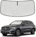 Windshield Sun Shade for Benz GLC 2016-2024 2025 2026 Front Window Shade Custom Fit GLC Accessories Sun Visor Foldable Shade Blocks UV Rays Summer Must Have Car Accessories
