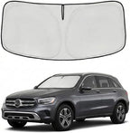 Windshield Sun Shade for Benz GLC 2016-2024 2025 2026 Front Window Shade Custom Fit GLC Accessories Sun Visor Foldable Shade Blocks UV Rays Summer Must Have Car Accessories