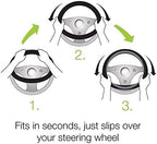 Bling Diamond Steering Wheel Cover, Leather Steering Wheel Covers for Women Girls with Crystal Rhinestones, Breathable, Anti-Slip Universal Fit 14.5-15 Inch Bling Car Accessories(Silver)