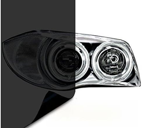 VViViD Air-Tint Smoke Black Gloss Vinyl Headlight Foglight Transparent Tint Wrap Self-Adhesive (12 Inch x 48 Inch, 2-roll Pack)