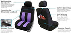 FH Group Car Seat Cover Front Set Striking Striped Car Seat Covers with Front Seat Covers and Rear Split Bench, Universal Fit
