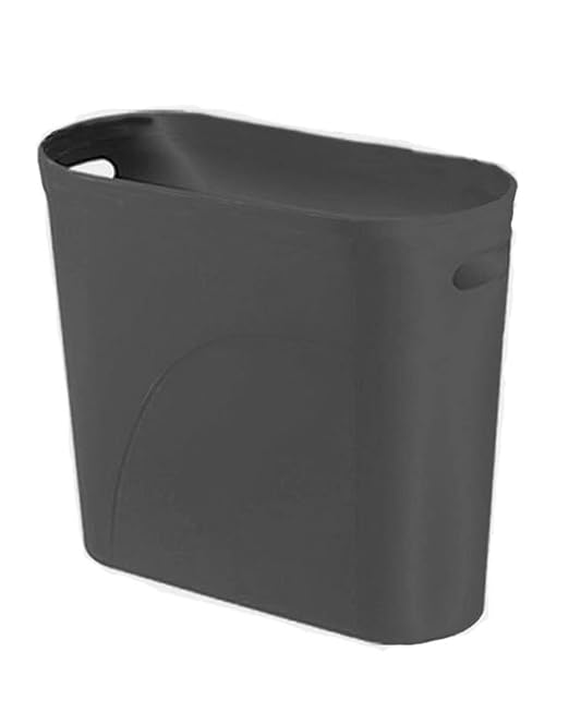 Bathroom Small Trash Can, 3 Gallon Slim Plastic, Black