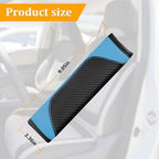 2 Pack Seat Belt Shoulder Pads for Skoda KAMIQ 2018-2021, Carbon Fiber Texture Strap Cover Breathable Interior Protection Cushion Accessories Kit,Blue