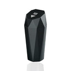 Car Trash Can with Lid，Mini Diamond Design Automatic Portable Trash Can，Small Trash Bin for Automotive Office Home Kitchen 1, Black