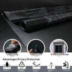 KESPEN Total Silk Blackout Window Film Privacy Static Cling, 100% Light Blocking Anti-UV Room Darkening Opaque Glass Tint, Heat Control Reusable Door Cover for Day Sleeping,23.6 Inch X 6.5 Feet