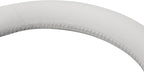 MEWANT Hand Stitched White Leather Steering Wheel Cover for Tesla Model 3/Y Accessories