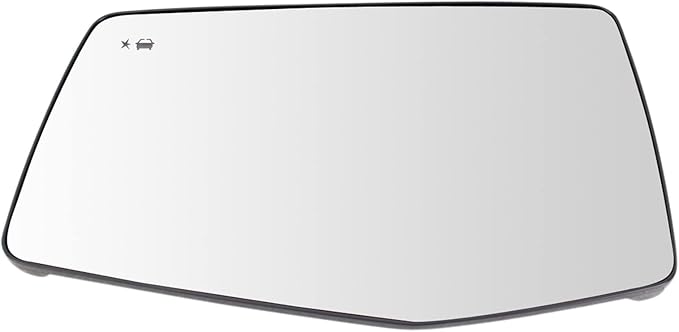 TRQ Left Mirror Glass Compatible with 2019-2021 Chevrolet Silverado 1500 GMC Sierra 1500
